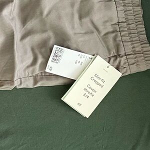H&M Slim Fit Taupe Jogger Pants